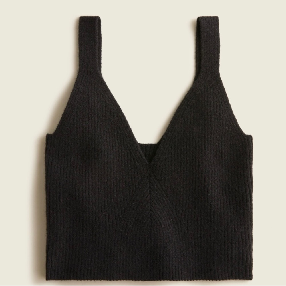 JCREW Black Cashmere Tank S